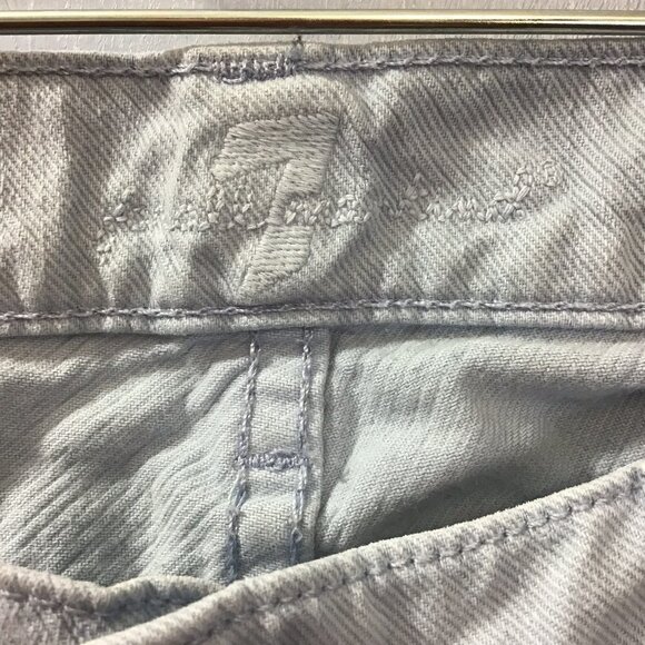 7 For All Mankind The Slim Cigarette Light Wash Jeans - Picture 3 of 7